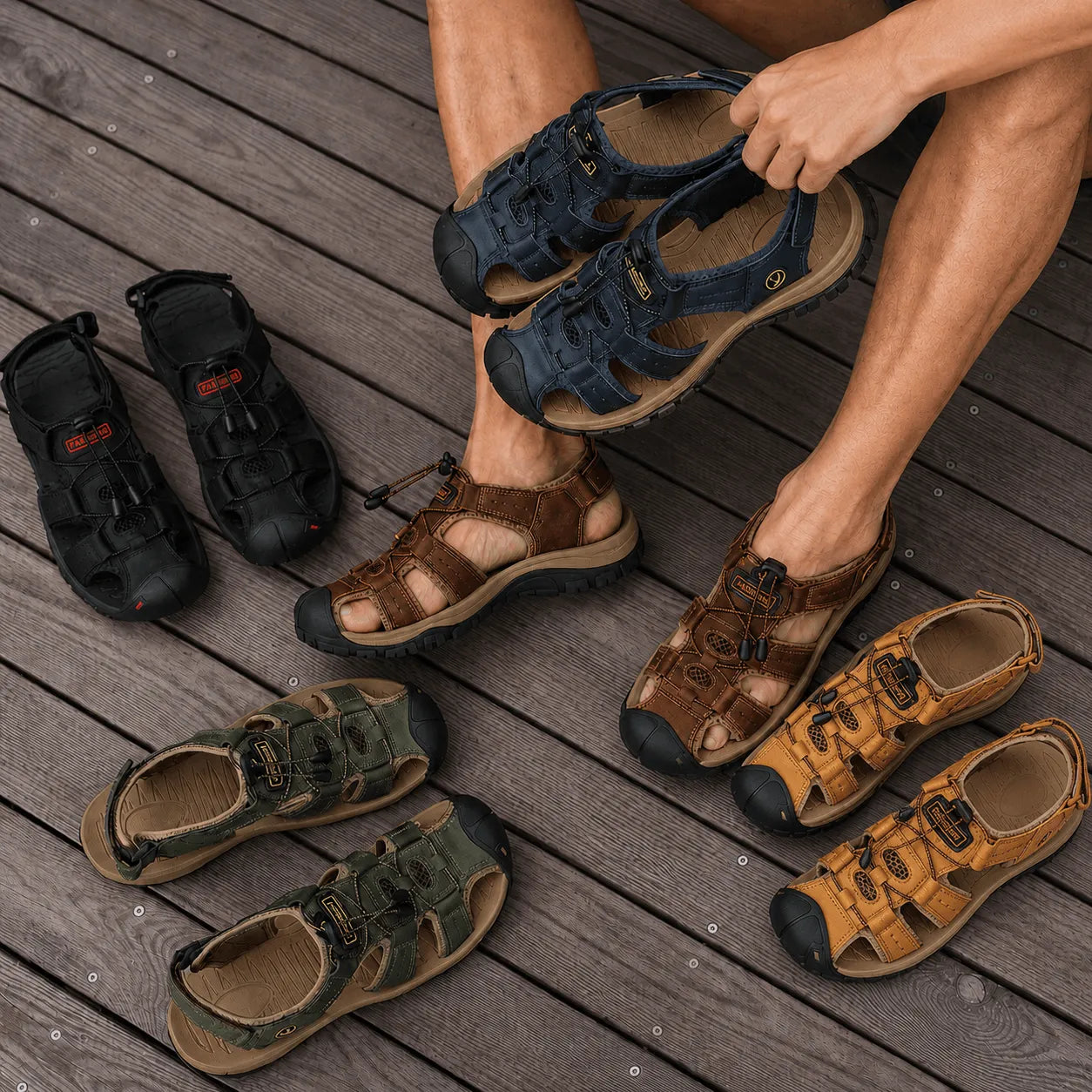 All-Terrain Comfort Sandalen voor Heren - Stride™